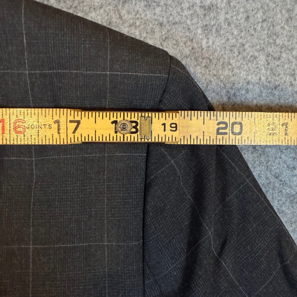 DKNY Duran Charcoal Windowpane Blazer Mens 43L Suit Jacket DNUR218W0036 - Picture 10 of 12